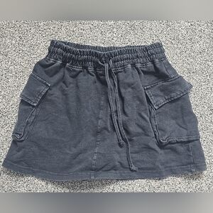 AS Revival Womens Jean Skort, Draw String,  Pockets, Vintage Black, 26 (Small)